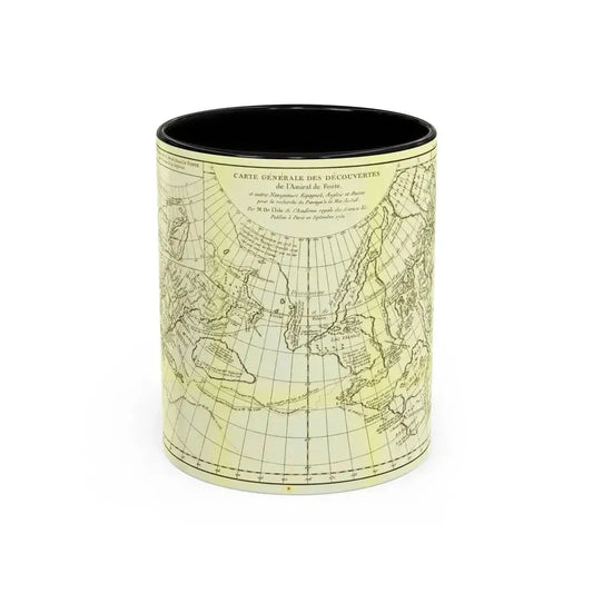 Asia - Carte Generale des Decouvertes (1892) (Map) Accent Coffee Mug 11oz Black - Go Mug Yourself