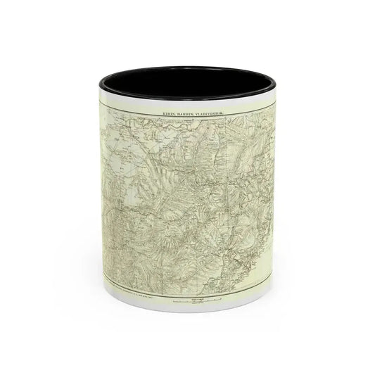 Asia - Kirin, Harbin, Vladivostok (1905) (Map) Accent Coffee Mug 11oz Black - Go Mug Yourself