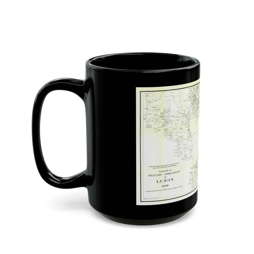 Asia - Luzon, Theatre of Military Operations (1899) (Map) Black Coffee Mug - Go Mug Yourself