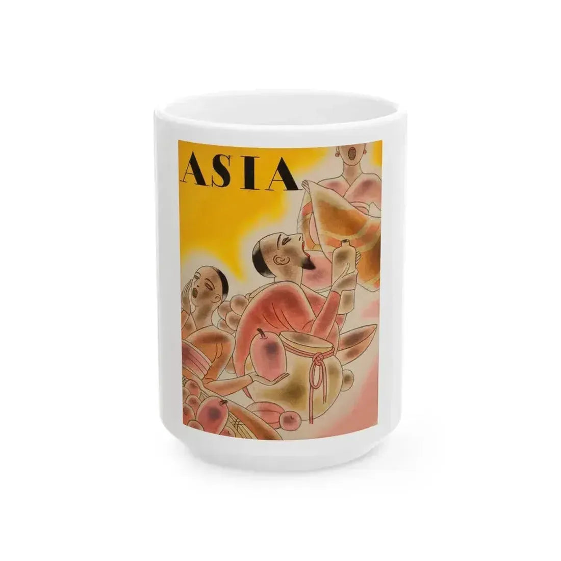Asia magazine cover, January 1933 - White Coffee Mug 15oz - Go Mug Yourself