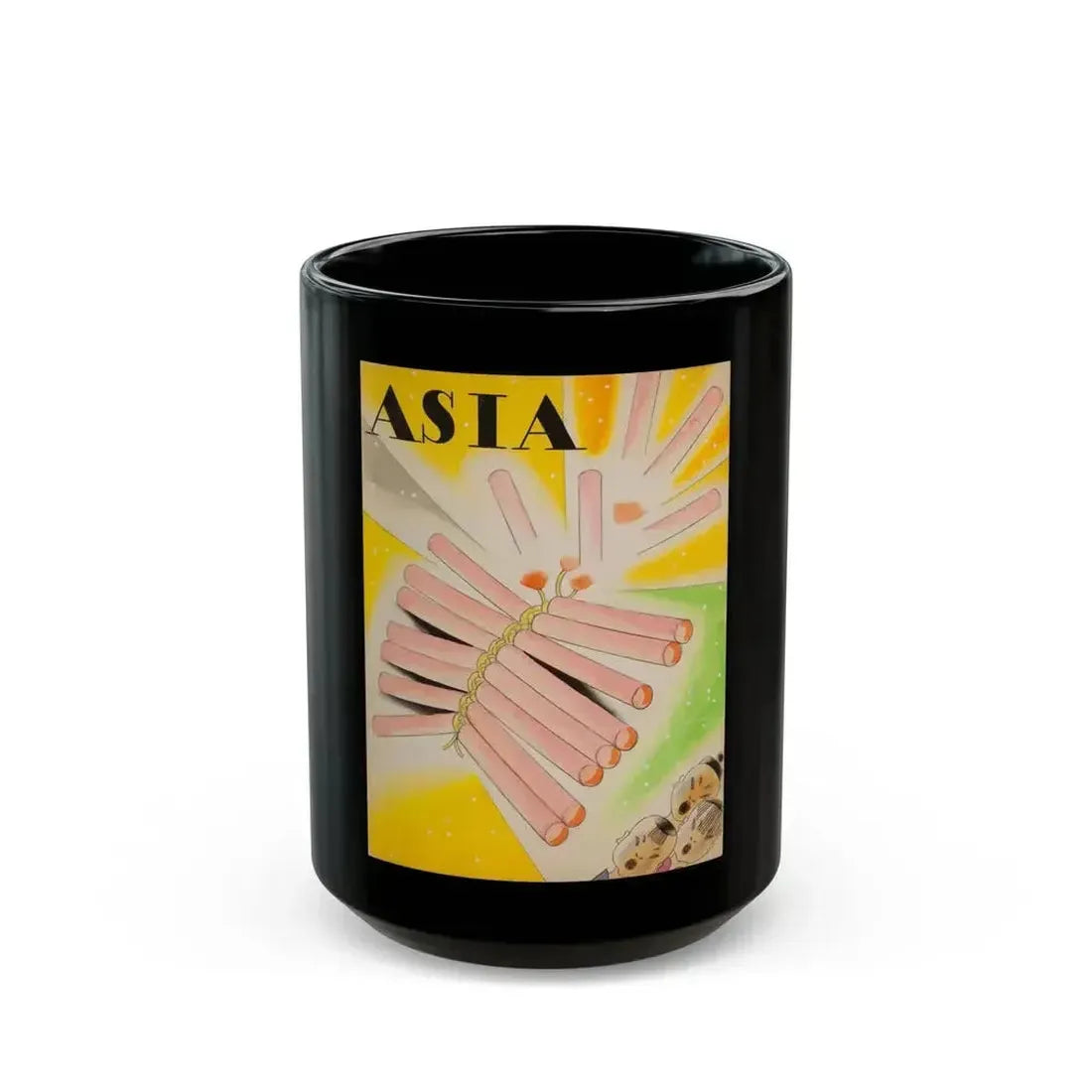 Asia magazine cover, July-August 1932 - Black Coffee Mug 15oz - Go Mug Yourself