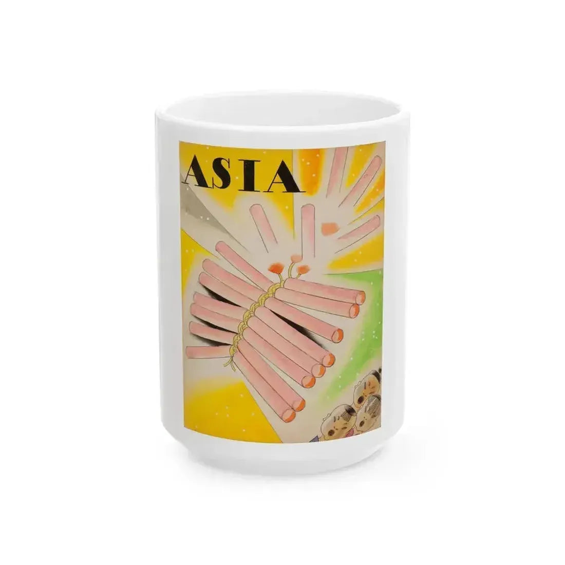 Asia magazine cover, July-August 1932 - White Coffee Mug 15oz - Go Mug Yourself