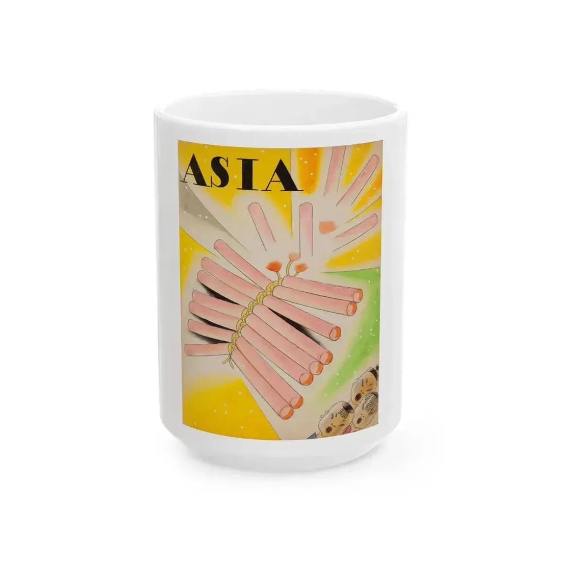 Asia magazine cover, July-August 1932 - White Coffee Mug 15oz - Go Mug Yourself