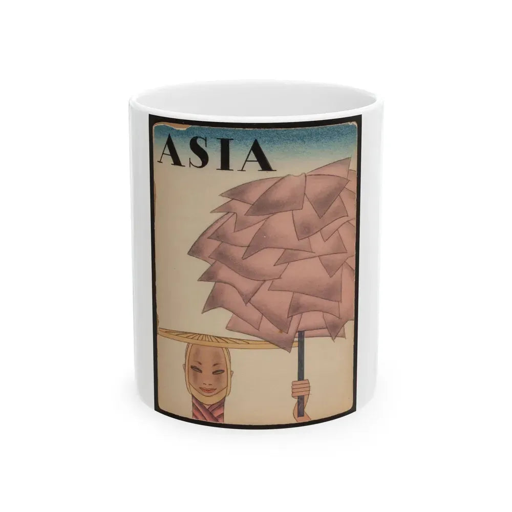 Asia, preliminary magazine cover, circa 1930s. - White Coffee Mug 11oz - Go Mug Yourself