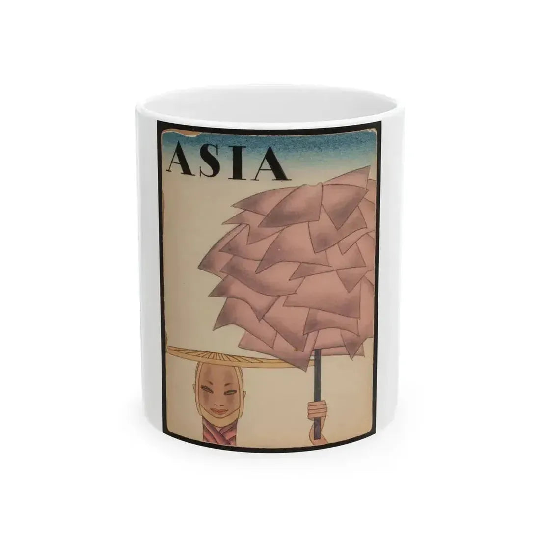 Asia, preliminary magazine cover, circa 1930s. - White Coffee Mug 11oz - Go Mug Yourself