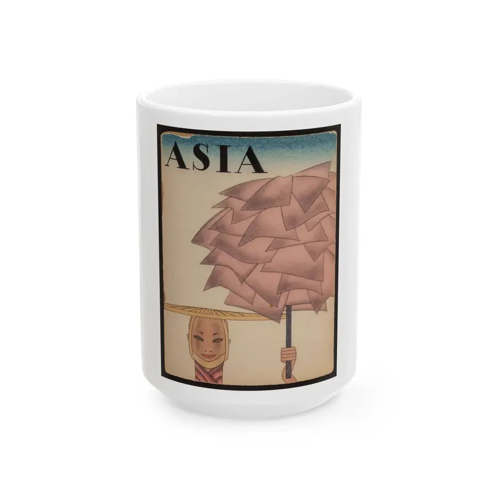 Asia, preliminary magazine cover, circa 1930s. - White Coffee Mug 15oz - Go Mug Yourself