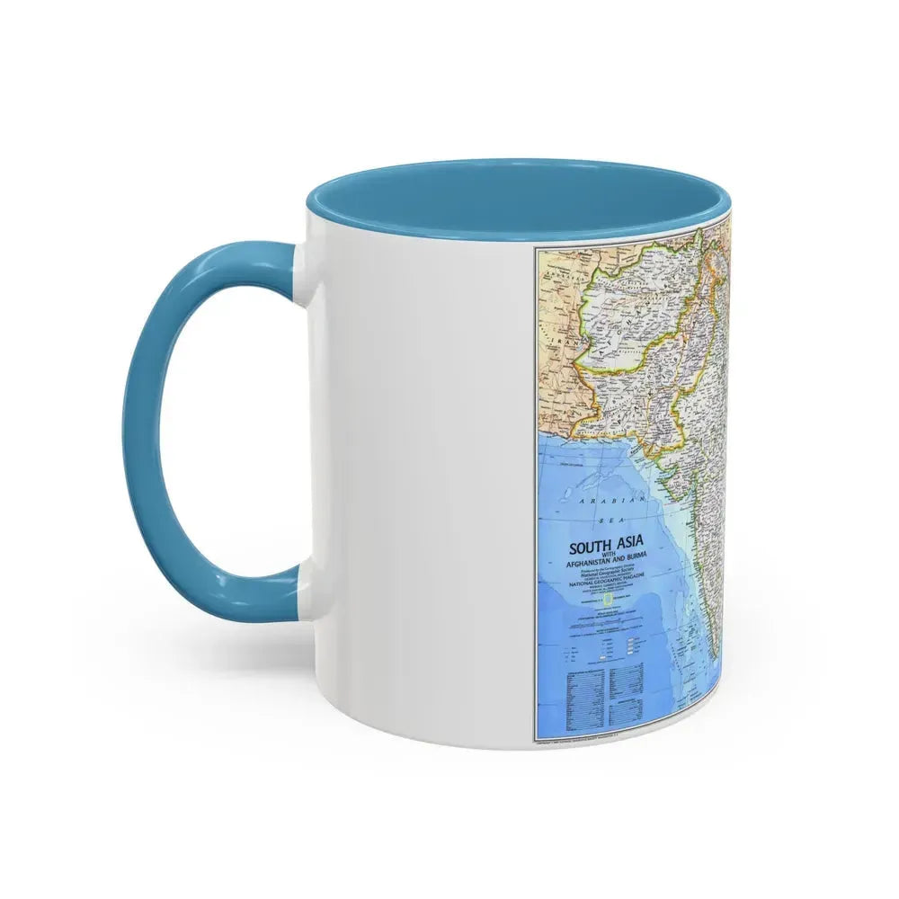 Asia - South (1984) (Map) Accent Coffee Mug - Go Mug Yourself