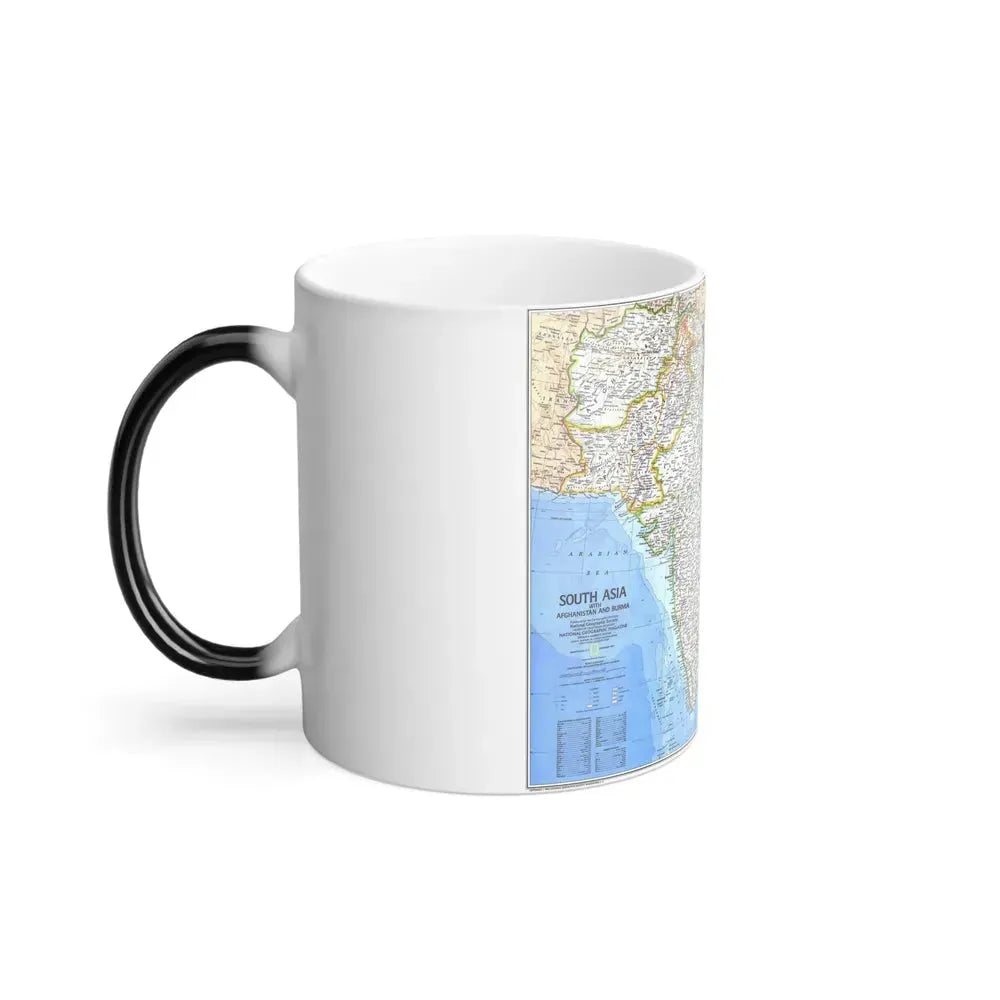 Asia - South (1984) (Map) Color Changing Mug 11oz - Go Mug Yourself