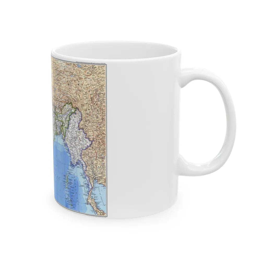 Asia - South (1984) (Map) White Coffee Mug-Go Mug Yourself