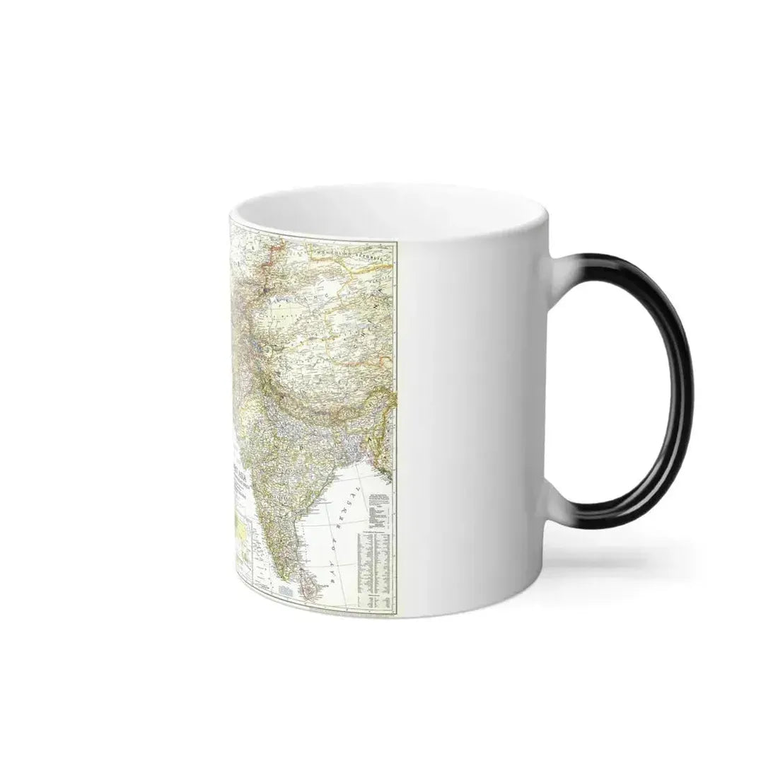 Asia - Southwest (1952) (Map) Color Changing Mug 11oz - Go Mug Yourself