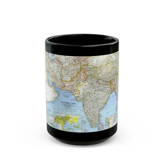 Asia - Southwest (1963) (Map) Black Coffee Mug 15oz - Go Mug Yourself