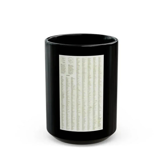 Asia - Viet Nam, Cambodia, Laos--Index (1965) (Map) Black Coffee Mug 15oz - Go Mug Yourself