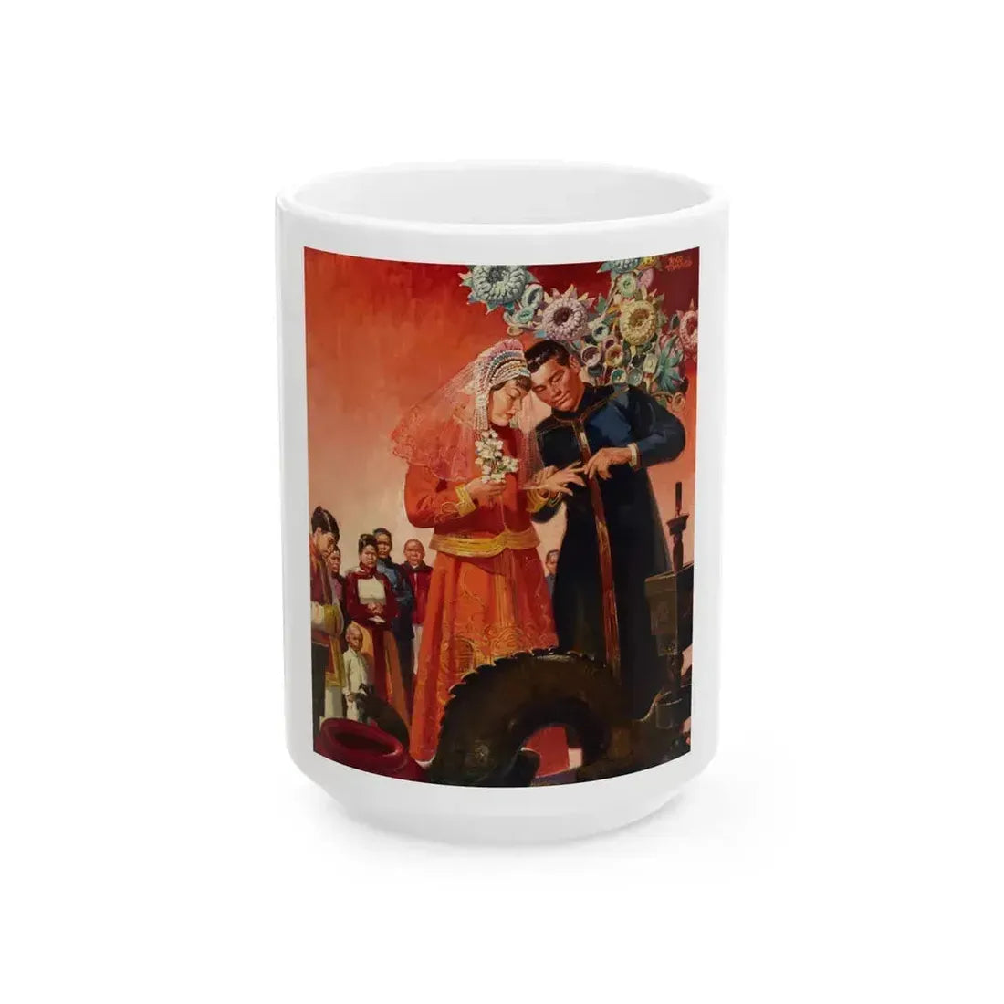 Asian Wedding - White Coffee Mug 15oz - Go Mug Yourself