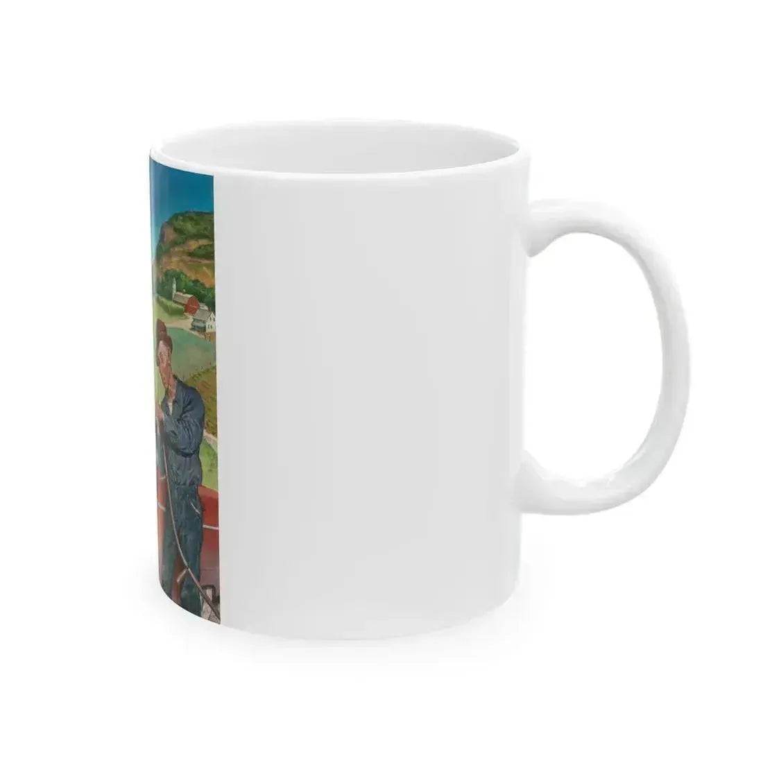 Asking for Directions, The Saturday Evening Post cover, July 9, 1955 - White Coffee Mug - Go Mug Yourself