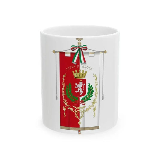 Asola-Gonfalone (Italy) White Coffee Mug 11oz - Go Mug Yourself