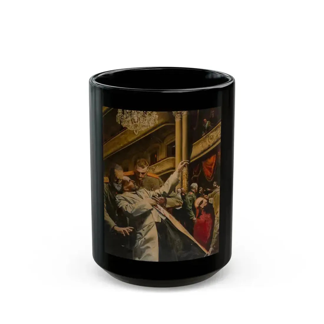 Assassination of Stolypin, Life Magazine, January 27, 1958 - Black Coffee Mug 15oz - Go Mug Yourself