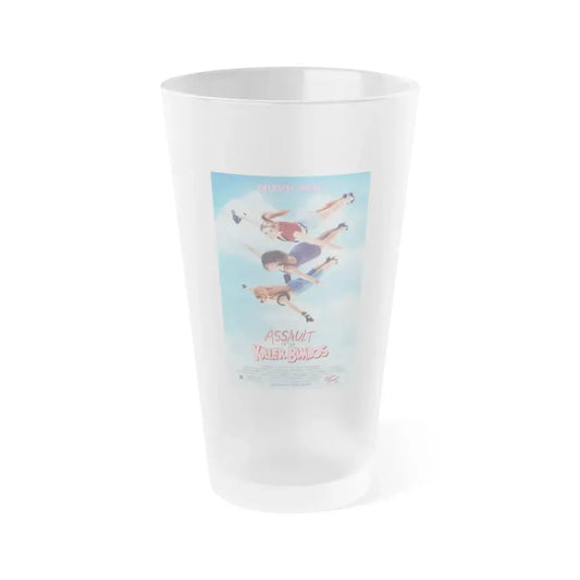 ASSAULT OF THE KILLER BIMBOS 1988 Movie Poster - Frosted Pint Glass 16oz Default Title - Go Mug Yourself