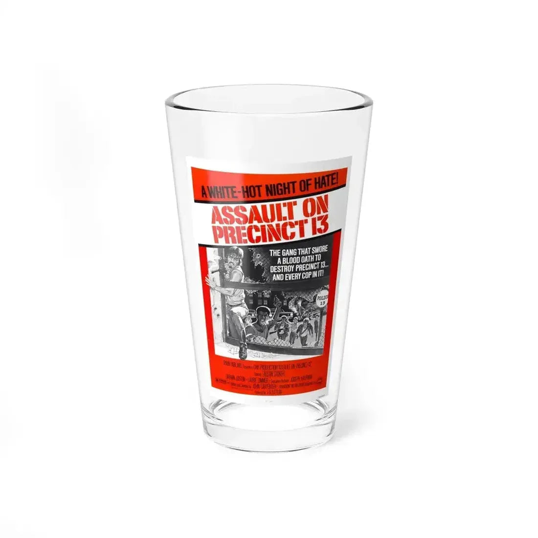 ASSAULT ON PRECINCT 13 1976 Movie Poster - Pint Glass 16oz 16oz - Go Mug Yourself