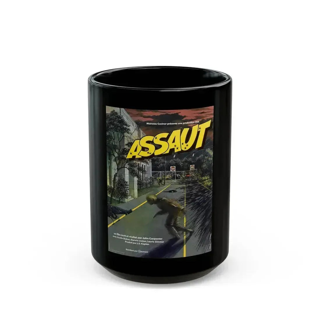 ASSAULT ON PRECINCT 13 (FRENCH) 1976 Movie Poster - Black Coffee Mug 15oz - Go Mug Yourself