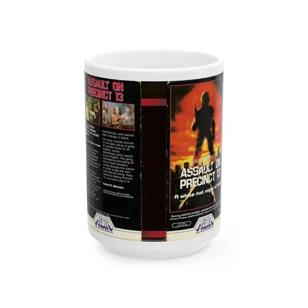 ASSAULT ON PRECINCT 13 (VHS COVER) - White Coffee Mug 15oz - Go Mug Yourself