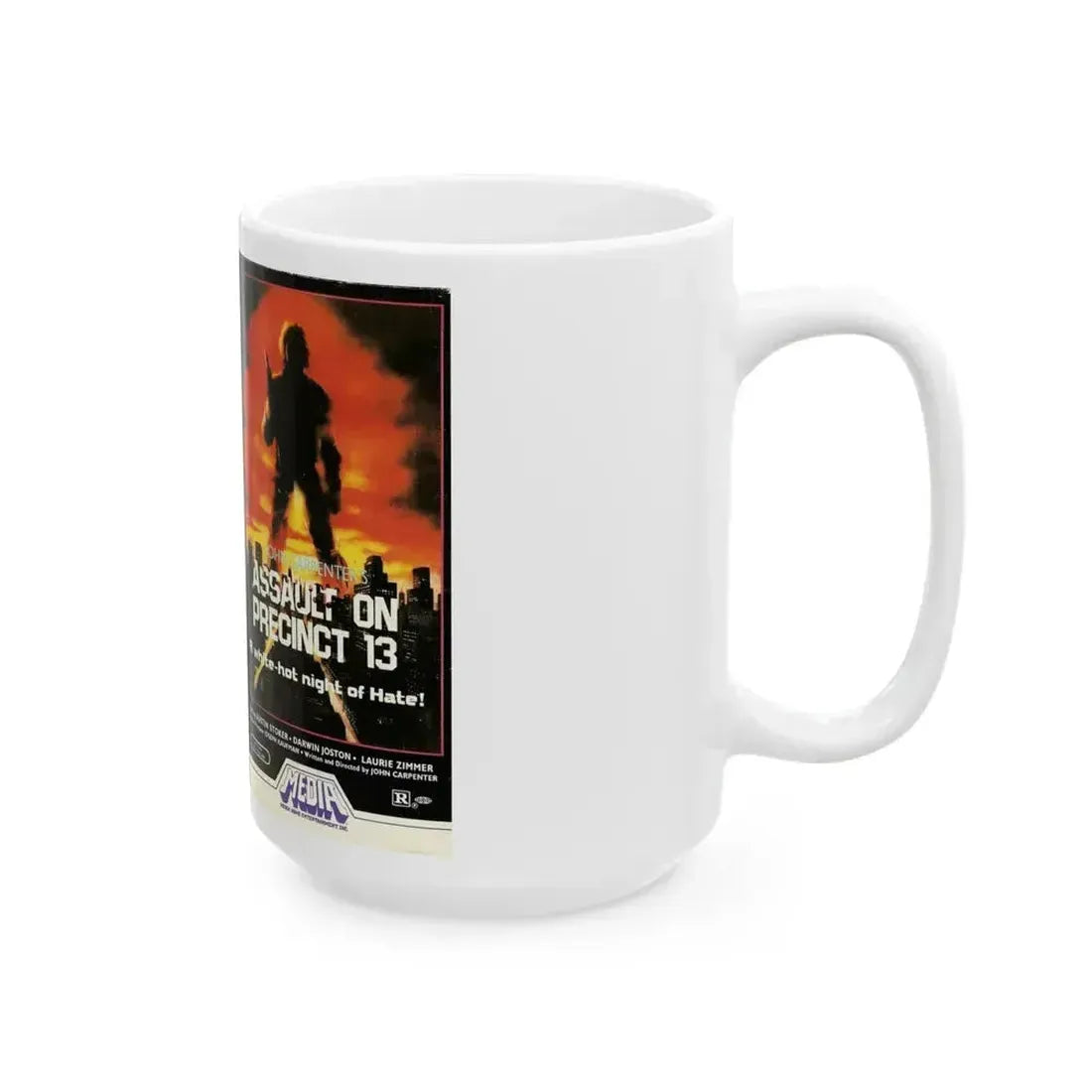 ASSAULT ON PRECINCT 13 (VHS COVER) - White Coffee Mug - Go Mug Yourself