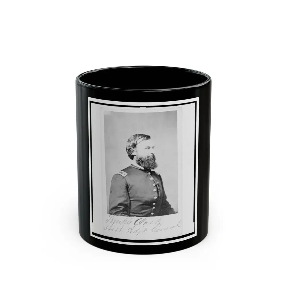 Assistant Adjunct General Temple Clark, Union Officer, Half-Length Portrait, Facing Right (U.S. Civil War) Black Coffee Mug 11oz - Go Mug Yourself