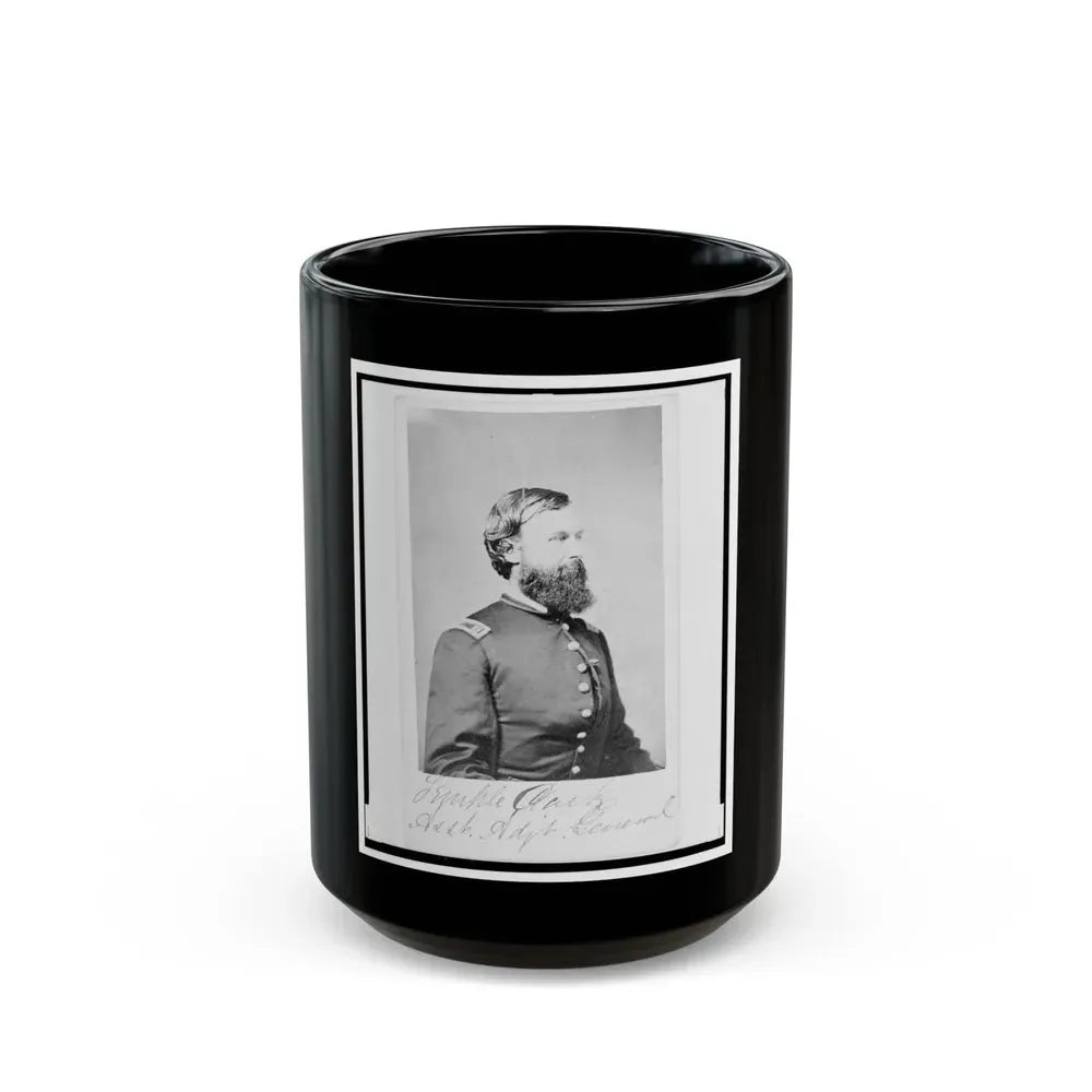 Assistant Adjunct General Temple Clark, Union Officer, Half-Length Portrait, Facing Right (U.S. Civil War) Black Coffee Mug 15oz - Go Mug Yourself