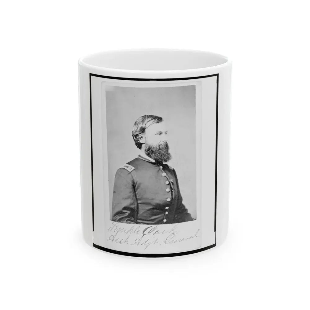 Assistant Adjunct General Temple Clark, Union Officer, Half-Length Portrait, Facing Right (U.S. Civil War) White Coffee Mug 11oz - Go Mug Yourself