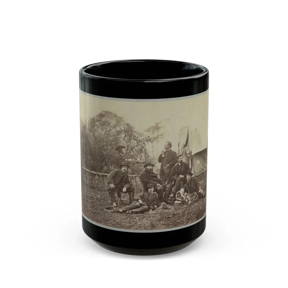 Assistant Engineers At Headquarters Army Of Potomac, Brandy Station, Va., January, 1864 (U.S. Civil War) Black Coffee Mug 15oz - Go Mug Yourself