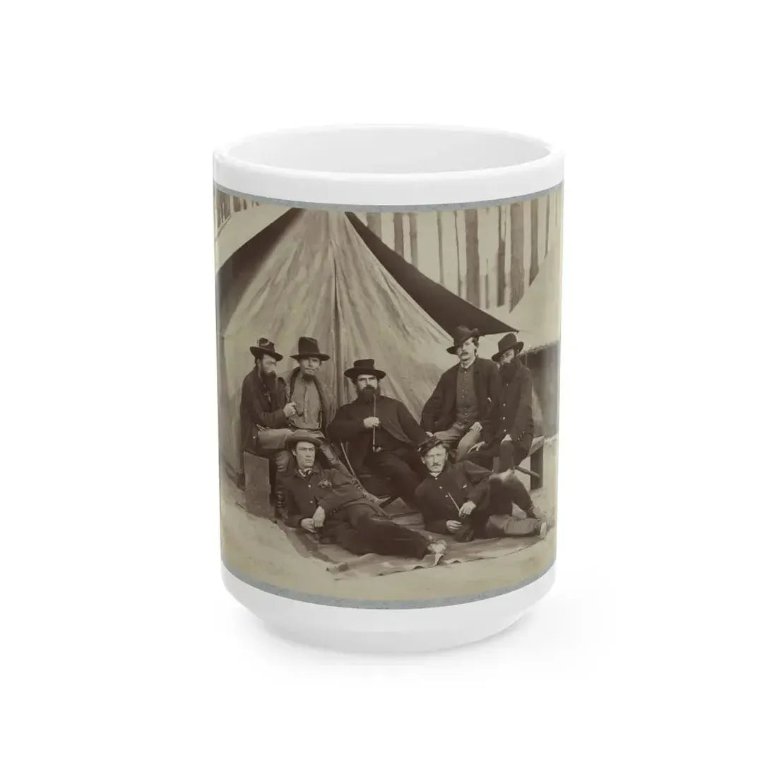 Assistant Engineers At Headquarters Army Of Potomac, November, 1864 (U.S. Civil War) White Coffee Mug 15oz - Go Mug Yourself
