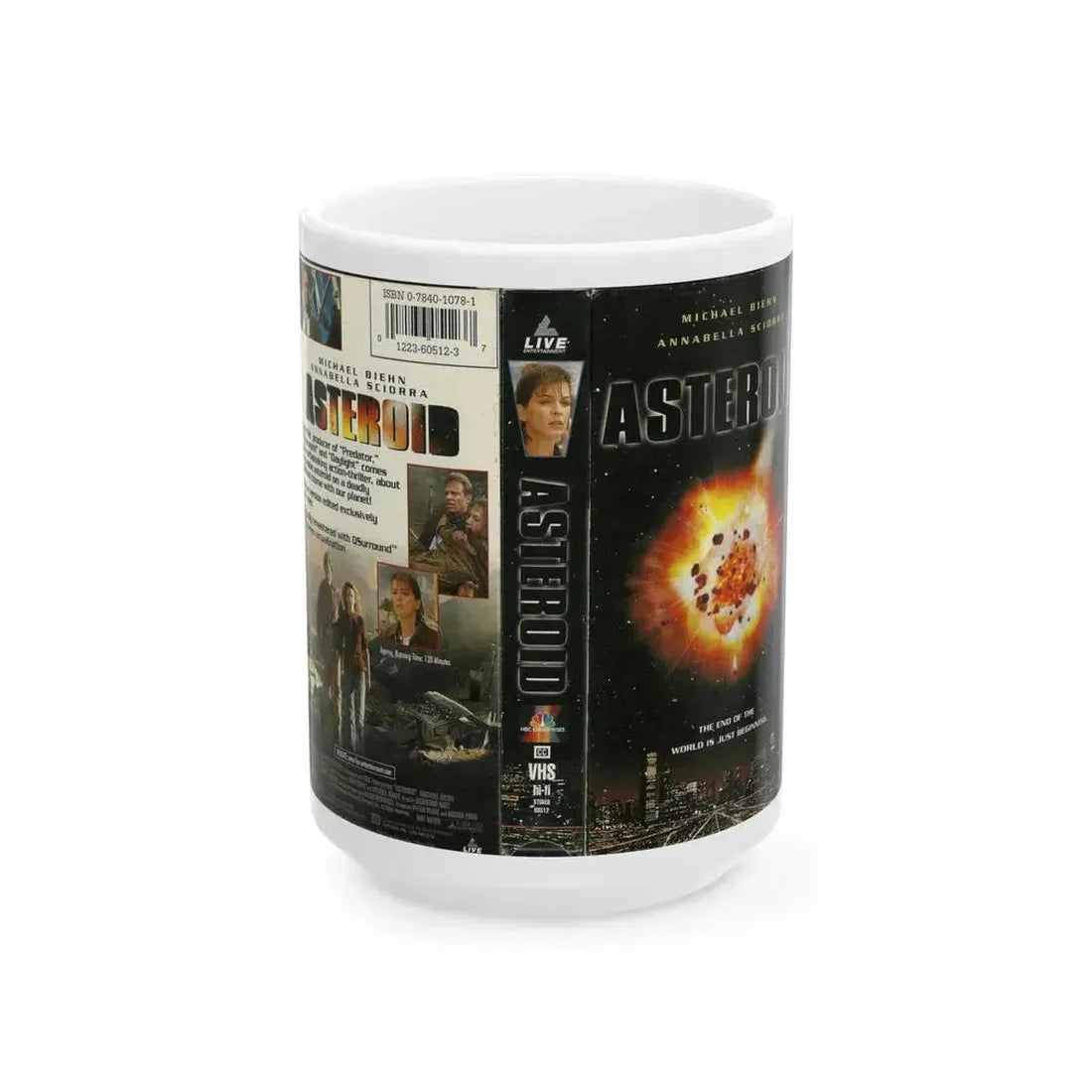 ASTEROID LIVE ENTERTAINMENT (VHS COVER) - White Coffee Mug 15oz - Go Mug Yourself