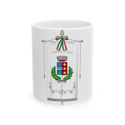Asuni-Gonfalone (Italy) White Coffee Mug 11oz - Go Mug Yourself