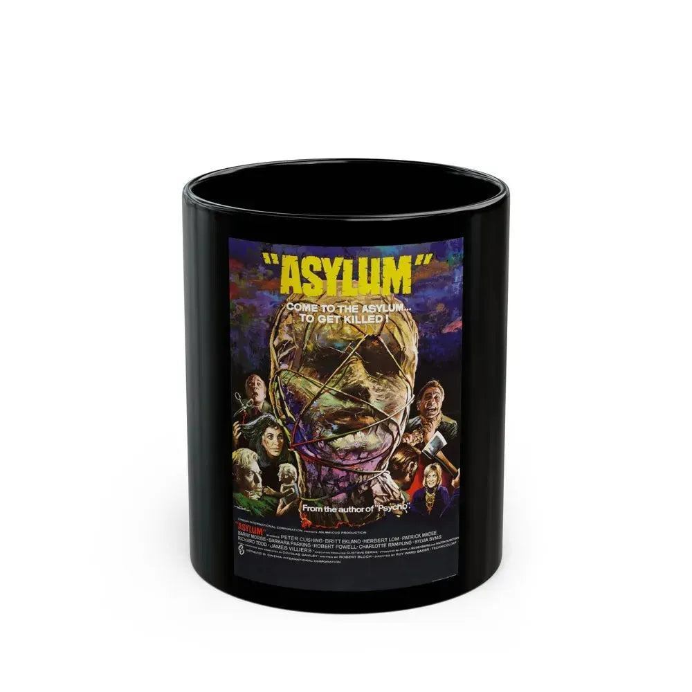 ASYLUM 1972 Movie Poster - Black Coffee Mug 11oz - Go Mug Yourself