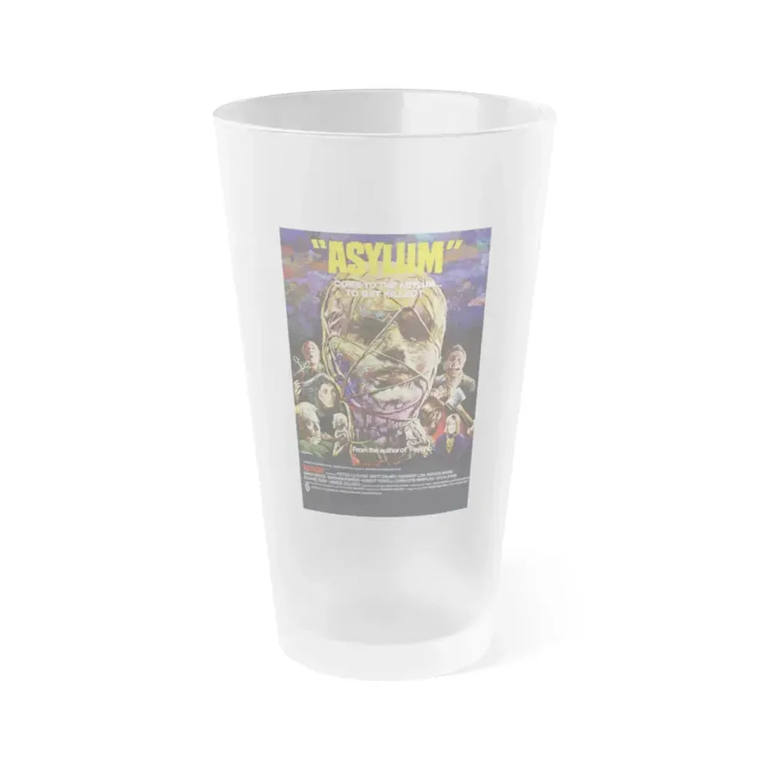 ASYLUM 1972 Movie Poster - Frosted Pint Glass 16oz 16oz Frosted - Go Mug Yourself