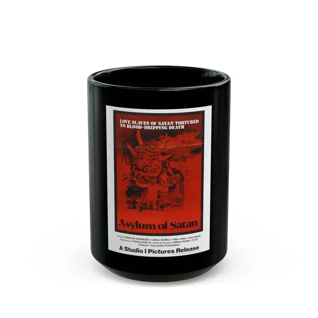 ASYLUM OF SATAN 1972 Movie Poster - Black Coffee Mug 15oz - Go Mug Yourself