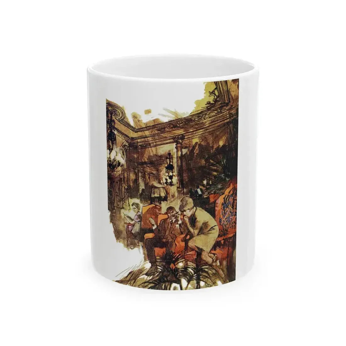 At Bertram's Hotel (Pt. 1 of 2), Good Housekeeping, March 1966 - White Coffee Mug 11oz - Go Mug Yourself