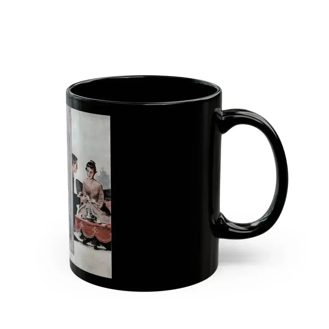 At First Sight, Cosmopolitan, April 1957 - Black Coffee Mug - Go Mug Yourself