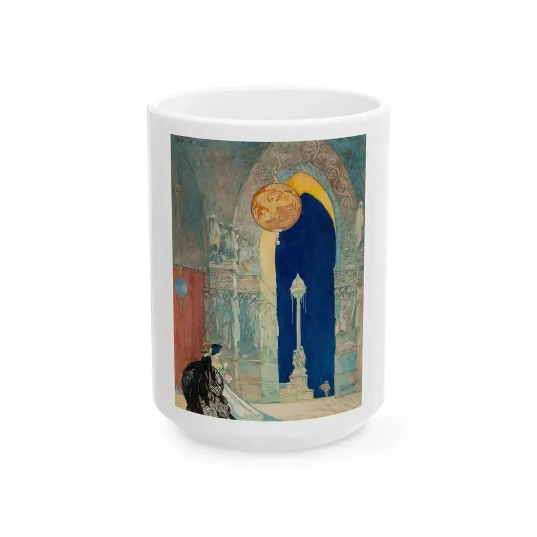 At the Ball, probable interior illustration - White Coffee Mug 15oz - Go Mug Yourself