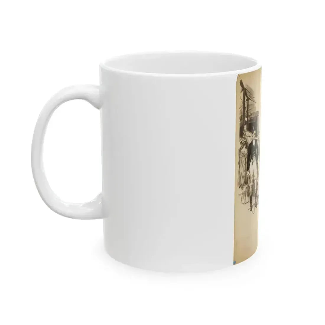 At the Circus Illustration - White Coffee Mug - Go Mug Yourself