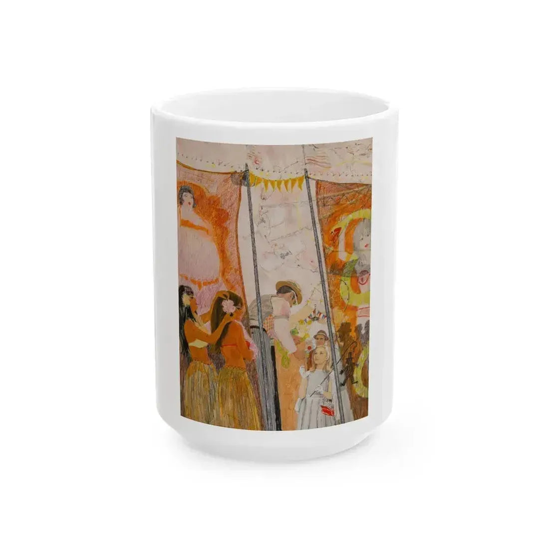 At the Circus - White Coffee Mug 15oz - Go Mug Yourself