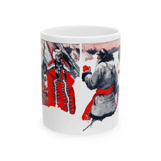 At the End of the Trail, The American Boy, August 1932 - White Coffee Mug 11oz - Go Mug Yourself