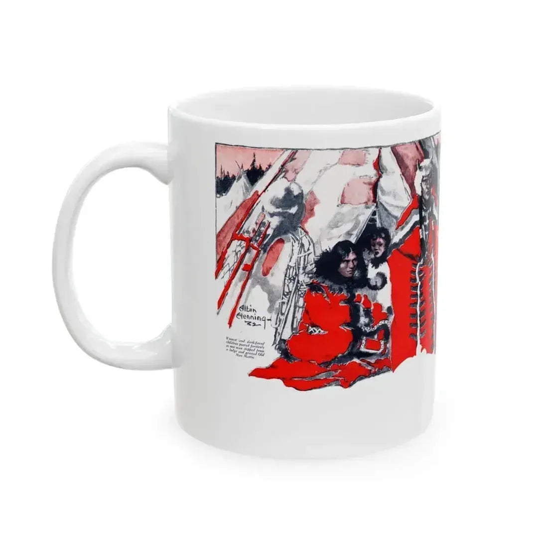 At the End of the Trail, The American Boy, August 1932 - White Coffee Mug - Go Mug Yourself