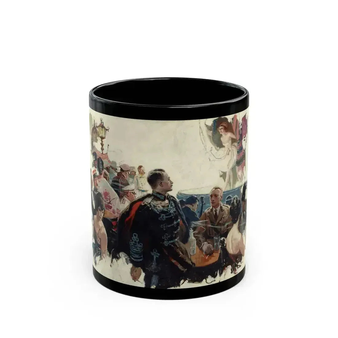 At the Performance, Harper's Bazaar illustration - Black Coffee Mug 11oz - Go Mug Yourself