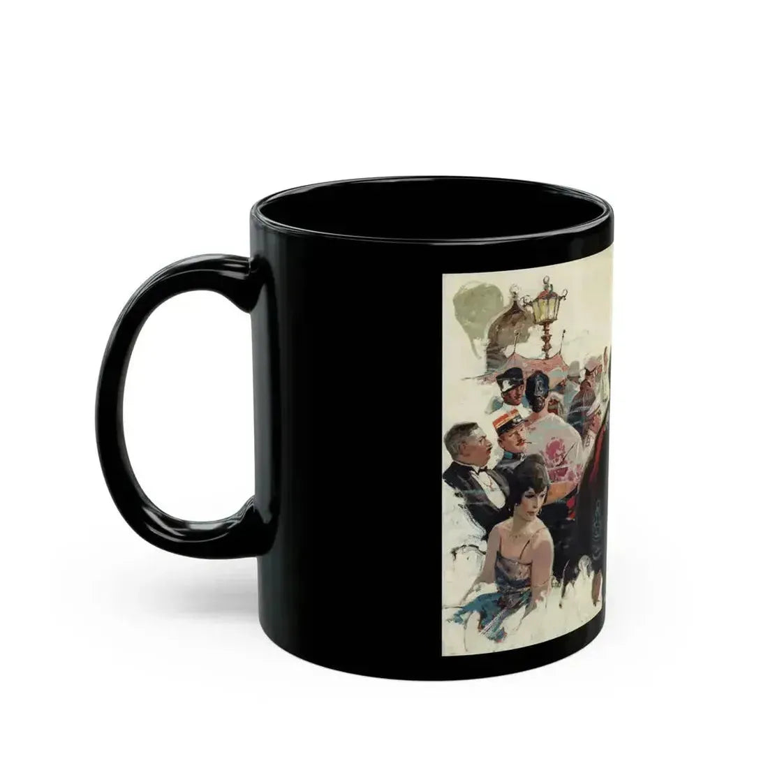 At the Performance, Harper's Bazaar illustration - Black Coffee Mug - Go Mug Yourself