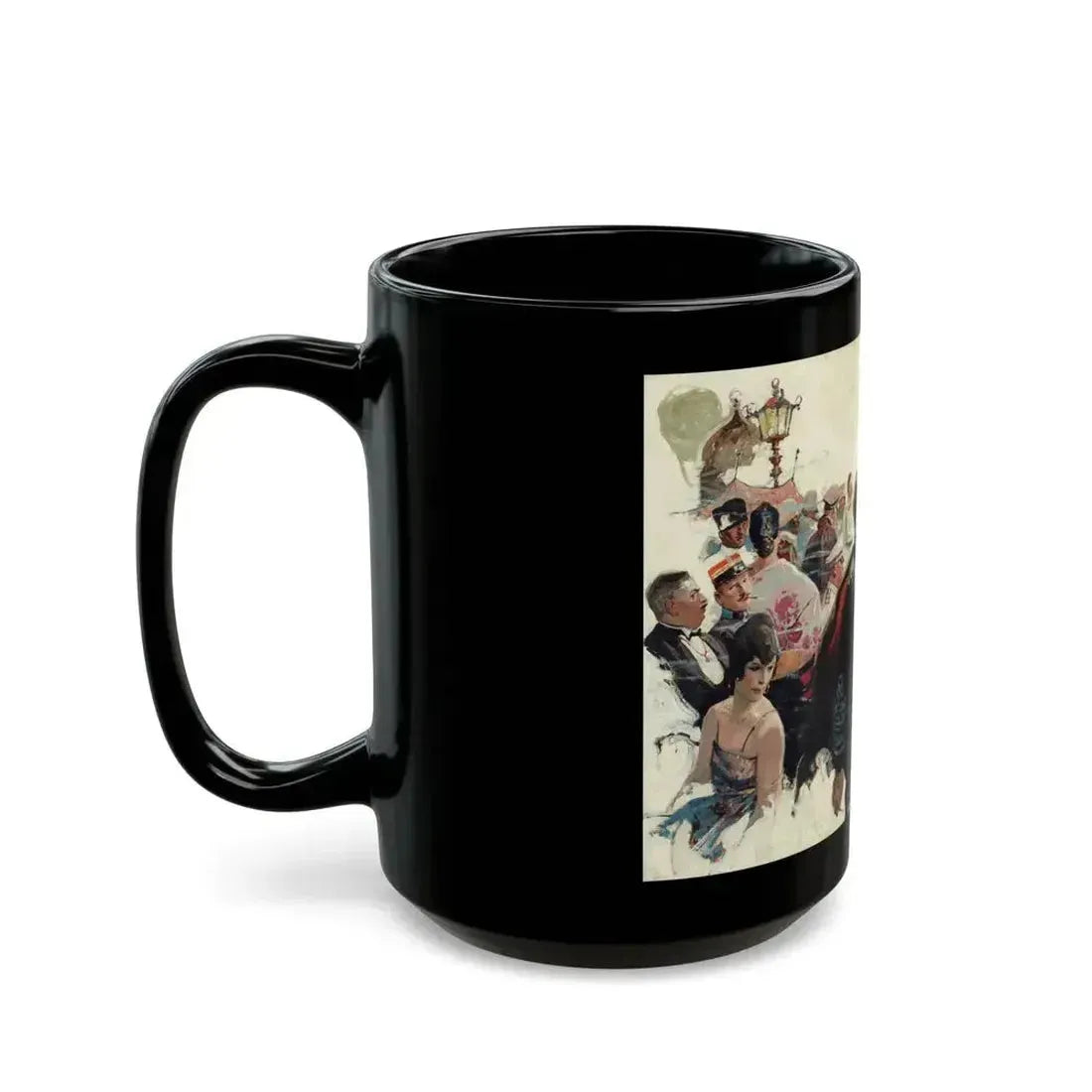 At the Performance, Harper's Bazaar illustration - Black Coffee Mug - Go Mug Yourself