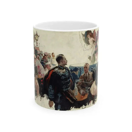 At the Performance, Harper's Bazaar illustration - White Coffee Mug 11oz - Go Mug Yourself