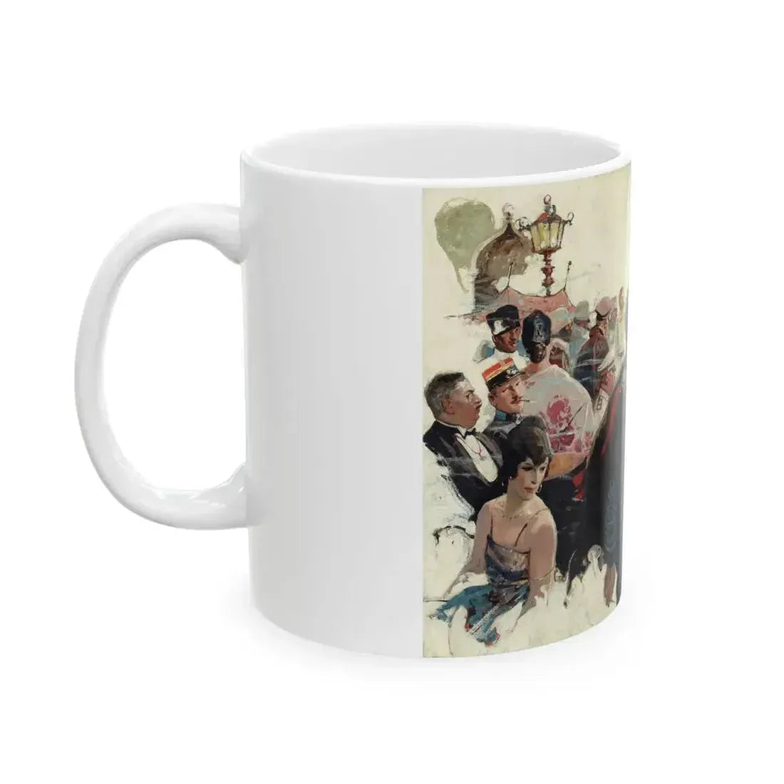 At the Performance, Harper's Bazaar illustration - White Coffee Mug - Go Mug Yourself