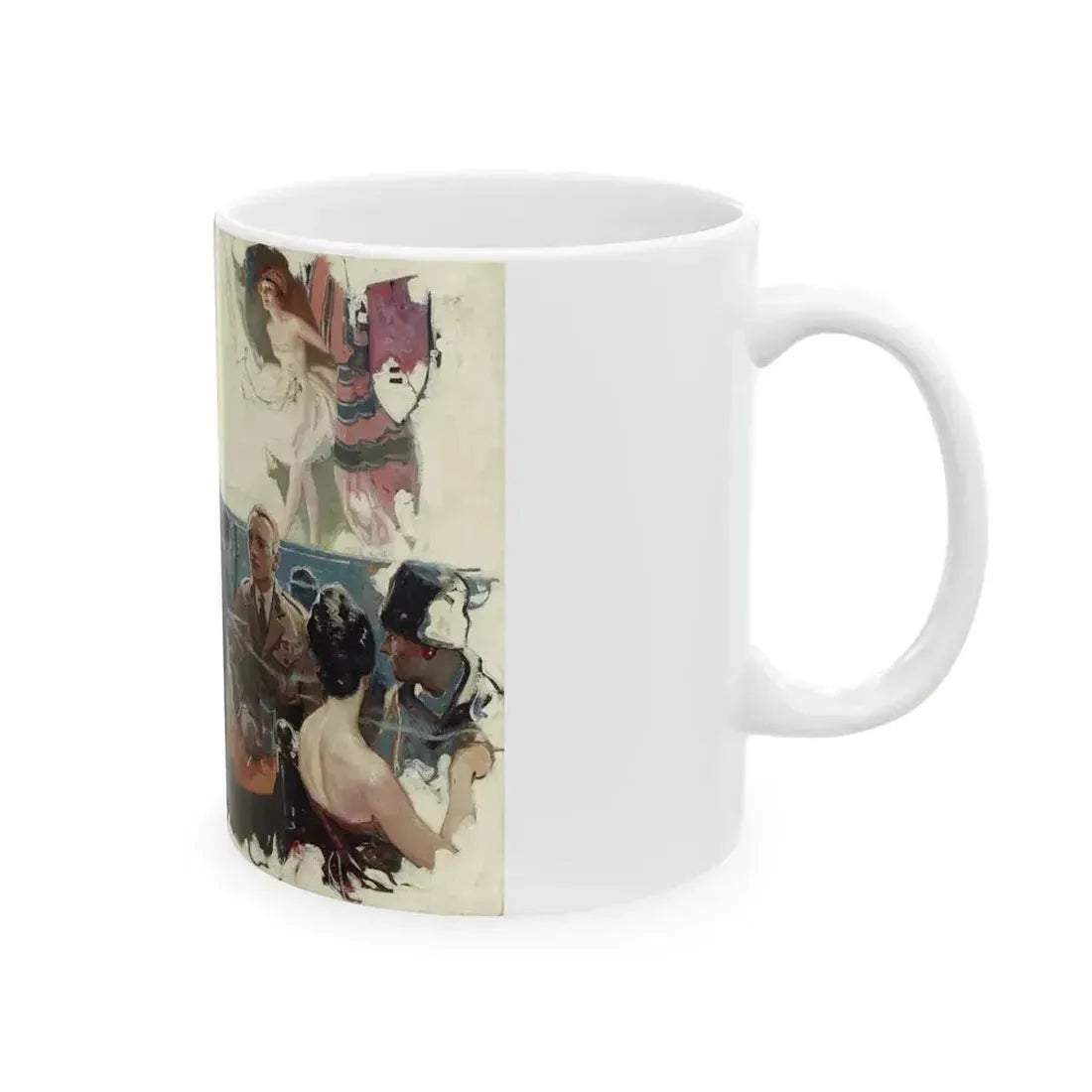 At the Performance, Harper's Bazaar illustration - White Coffee Mug - Go Mug Yourself