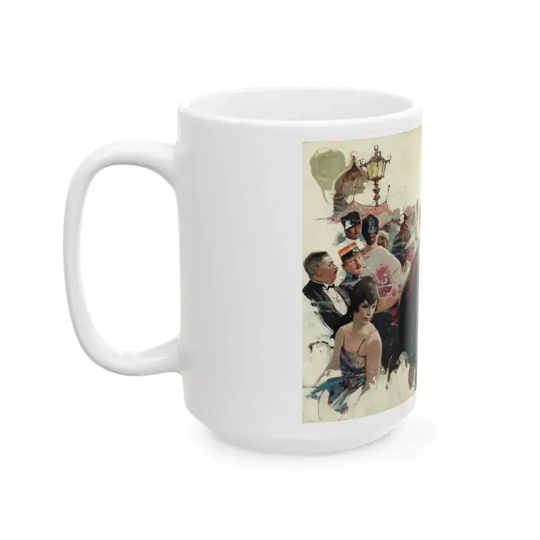 At the Performance, Harper's Bazaar illustration - White Coffee Mug - Go Mug Yourself