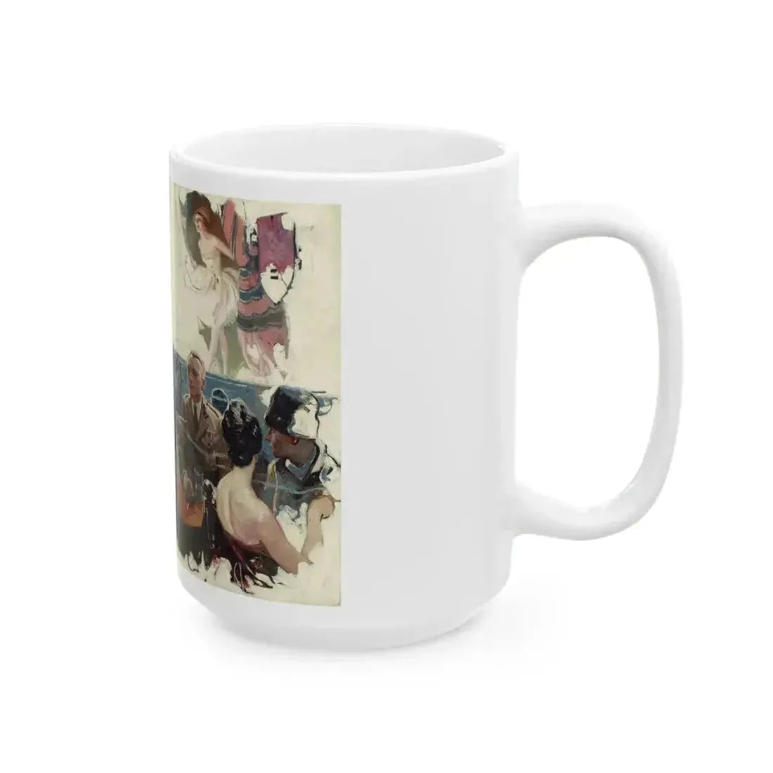 At the Performance, Harper's Bazaar illustration - White Coffee Mug - Go Mug Yourself